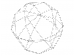 Wireframe Shape Pentagonal Orthobirotunda 3D-printmodel