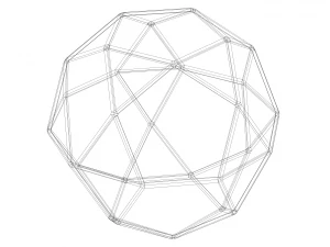 Wireframe Shape Pentagonal Orthobirotunda 3D Print Model