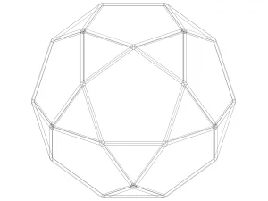 Wireframe Shape Pentagonal Orthobirotunda 3D Print Model