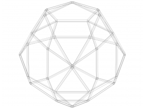 Wireframe Shape Pentagonal Orthobirotunda 3D-printmodel