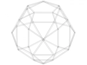 Wireframe Shape Pentagonal Orthobirotunda 3D Print Model