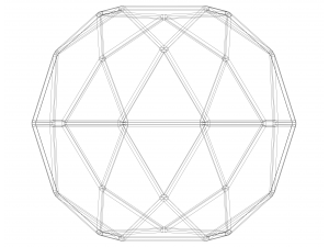 Wireframe Shape Pentagonal Orthobirotunda 3D-printmodel