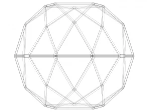 Wireframe Shape Pentagonal Orthobirotunda 3D Print Model