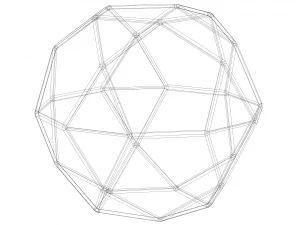 Wireframe Shape Pentagonal Orthobirotunda 3D Print Model