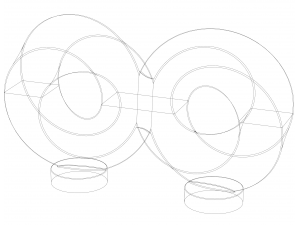 Geometric Infinity Mobius with Stand Model do druku 3D