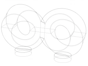 Geometric Infinity Mobius with Stand 3D Print Model