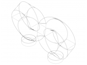 Geometric Infinity Mobius with Stand Model do druku 3D
