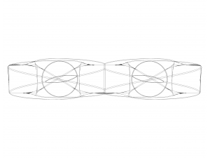 Geometric Infinity Mobius with Stand Model do druku 3D