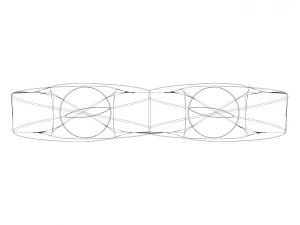 Geometric Infinity Mobius with Stand 3D Print Model