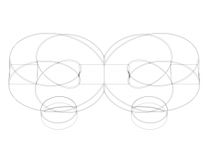 Geometric Infinity Mobius with Stand Model do druku 3D
