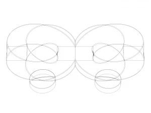 Geometric Infinity Mobius with Stand 3D Print Model