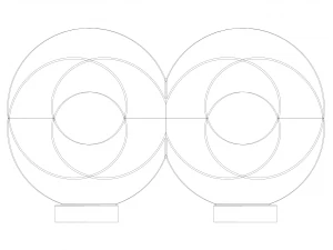 Geometric Infinity Mobius with Stand 3D Print Model