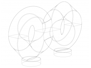 Geometric Infinity Mobius with Stand Model do druku 3D