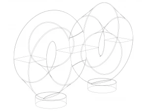 Geometric Infinity Mobius with Stand 3D Print Model