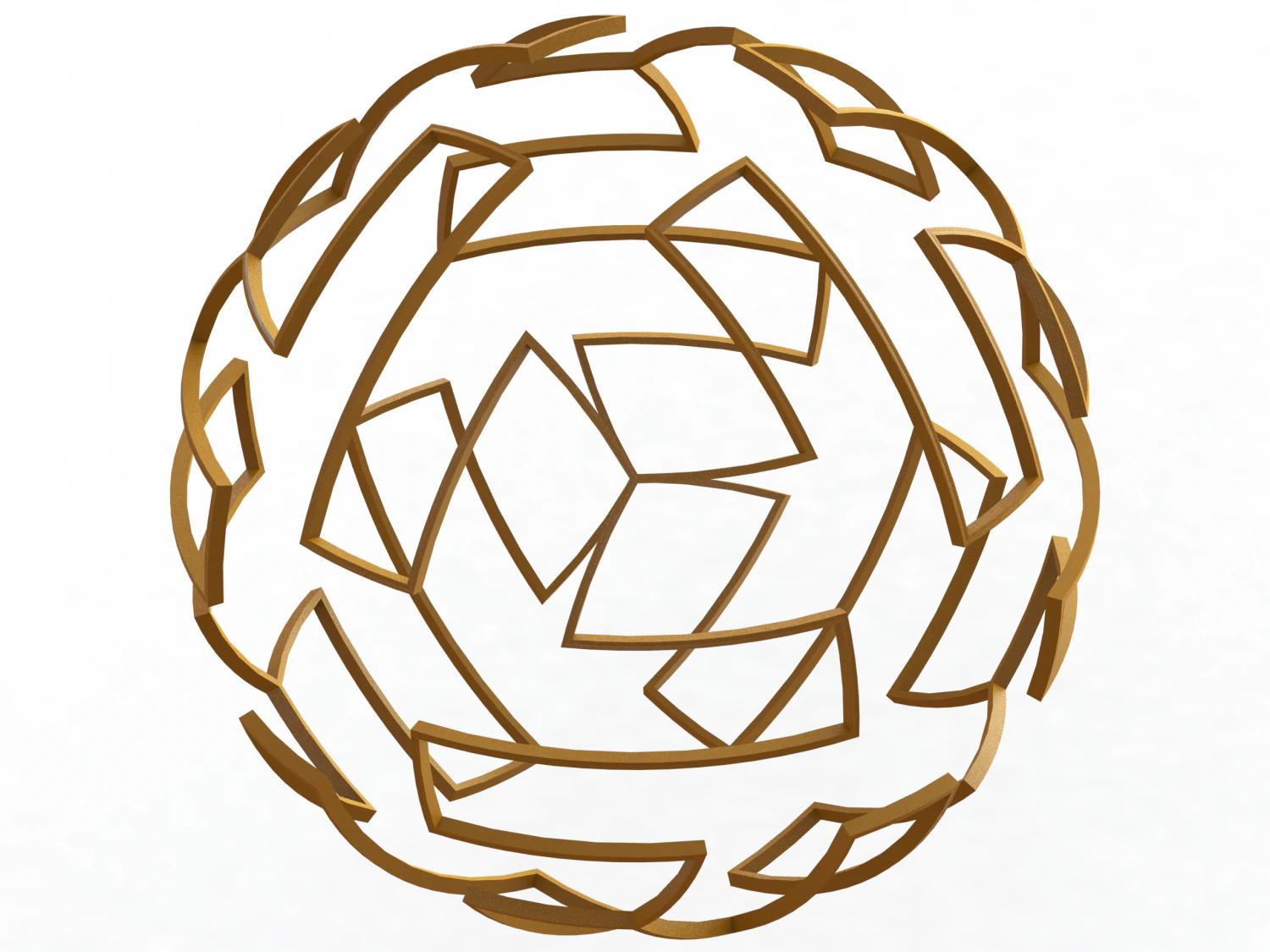 Wireframe Shape Geometric Telstar Ball 3D Print Model .c4d .max .obj .3ds .fbx .stl .blend 
