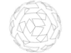 Wireframe Shape Geometric Telstar Ball 3D Print Model