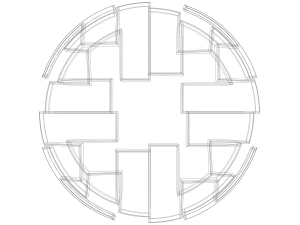 Wireframe Shape Geometric Telstar Ball 3D Print Model