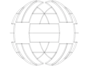 Wireframe Shape Geometric Telstar Ball 3D Print Model
