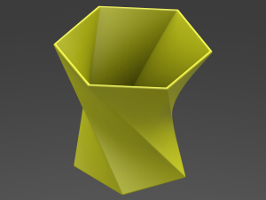 Twisted Pen-Hex Holder 3D-Druckmodell