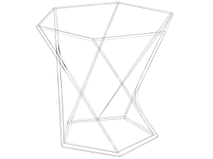 Twisted Pen-Hex Holder 3D Druckmodell