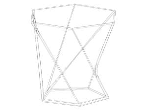 Twisted Pen-Hex Holder 3D Druckmodell