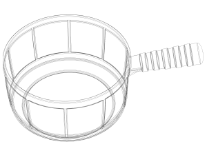 Plastic Round Dipper 16L 3D 프린트 모델