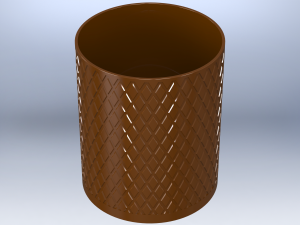 Knurled Antique Round Holder 3Dプリントモデル