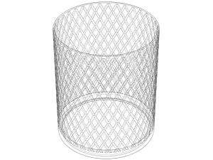 Knurled Antique Round Holder Model do druku 3D
