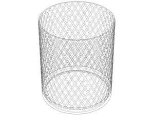 Knurled Antique Round Holder 3D Print Model