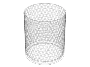 Knurled Antique Round Holder 3D Print Model