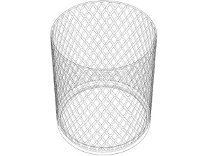 Knurled Antique Round Holder 3D Print Model