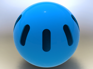 Plastic Wiffle Ball Model Cetak 3D