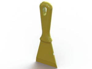Plastic Hand Scraper with Hanging Hole 3Dプリントモデル