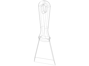 Plastic Hand Scraper with Hanging Hole Modelo de impresión 3D
