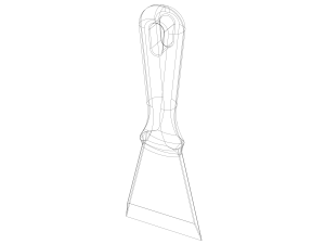 Plastic Hand Scraper with Hanging Hole Modelo de impresión 3D