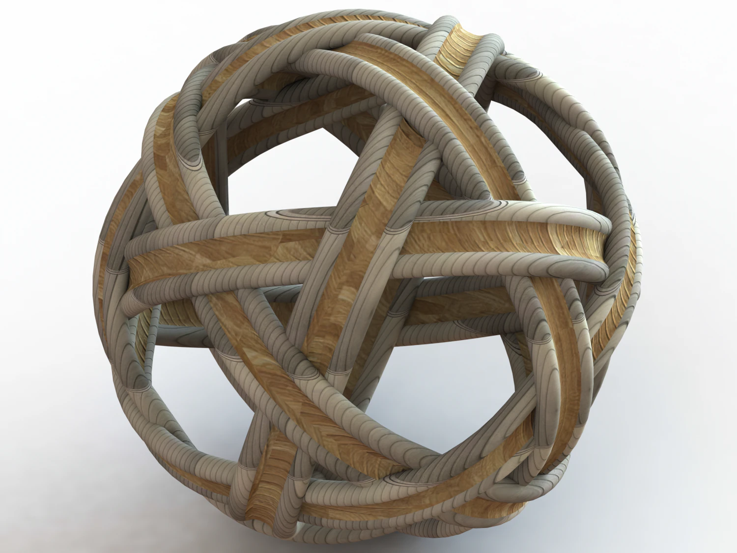 Woven Art Ball 3D Print Model .c4d .max .obj .3ds .fbx .stl .blend 