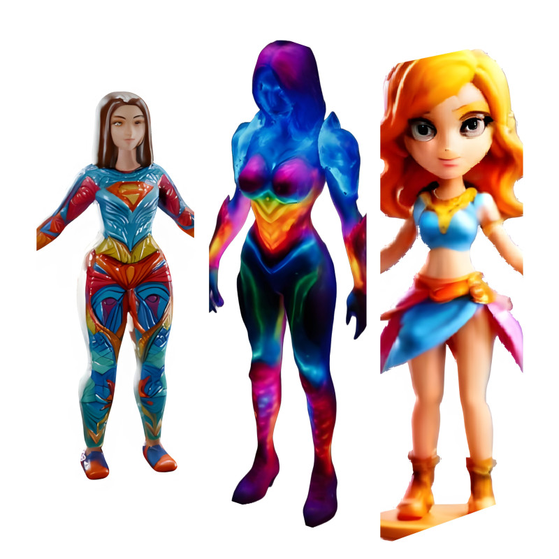 Superheroines Collection Modèles 3D en vedette .c4d .max .obj .3ds .fbx .stl .blend