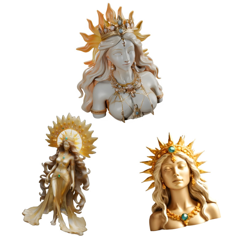 Sun Goddess - Divine Radiance Modello di stampa 3D .c4d .max .obj .3ds .fbx .stl .blend 