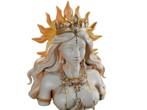 Sun Goddess - Divine Radiance 3D Print Model
