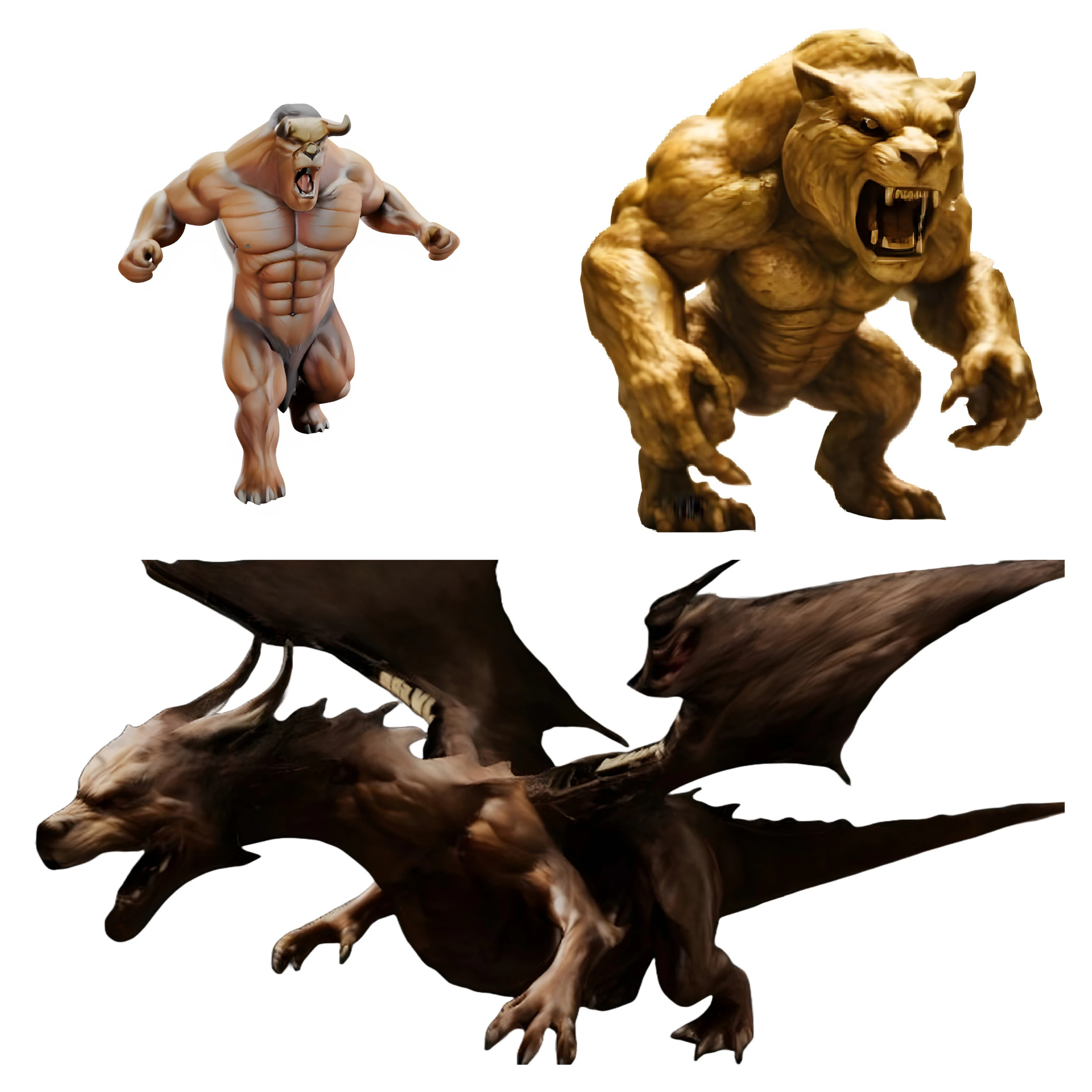 Mythical Beast Collection 3D Print Model .c4d .max .obj .3ds .fbx .stl .blend 
