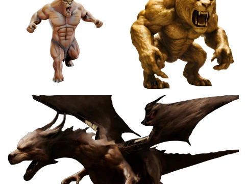 Колекція міфічних звірів 3D Принт Модель