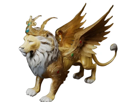Majestic Creatures - Lion Mythical Beast and Heroic Lion 3D Print Model