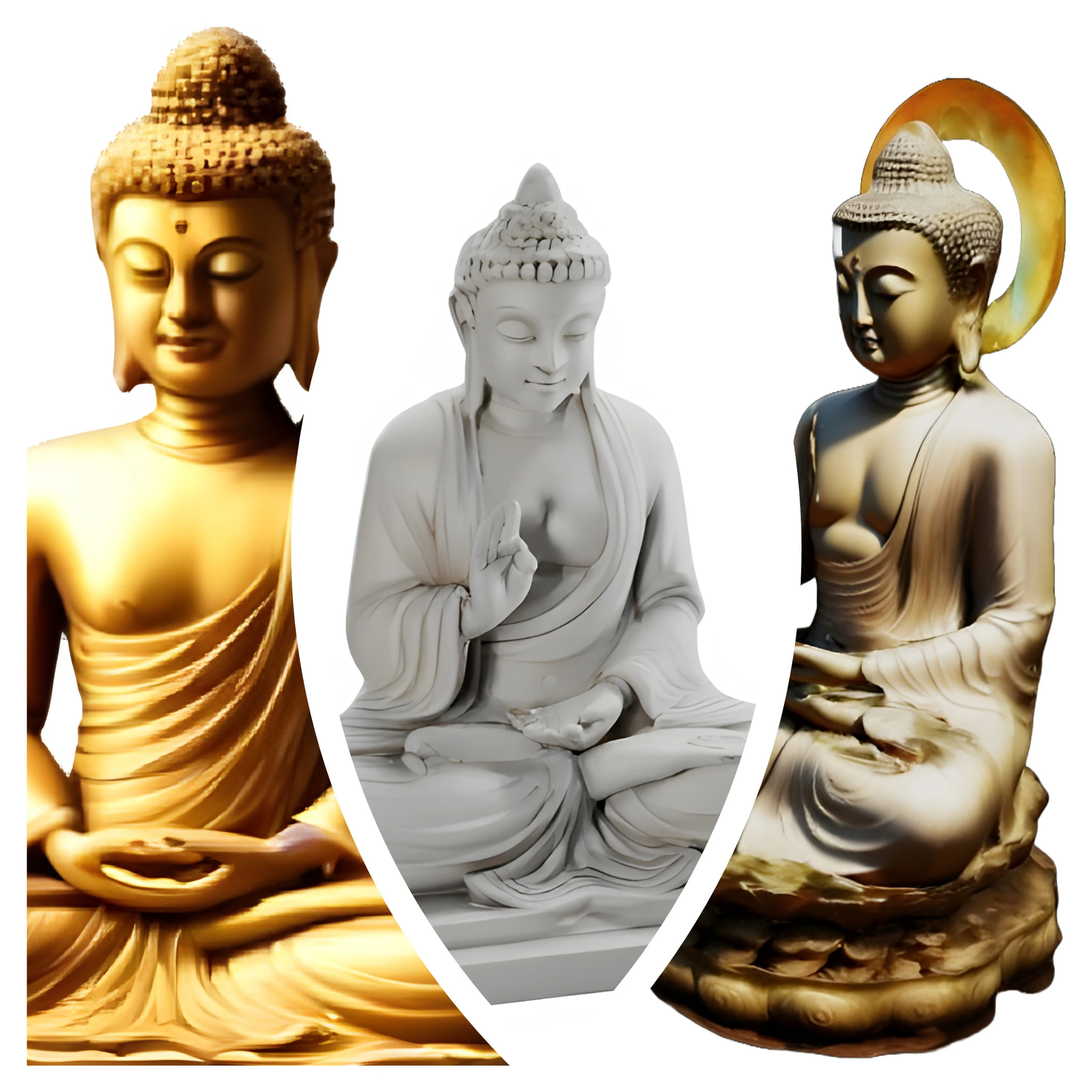 Meditative Buddha Statue Collection 3D Print Model .c4d .max .obj .3ds .fbx .stl .blend
