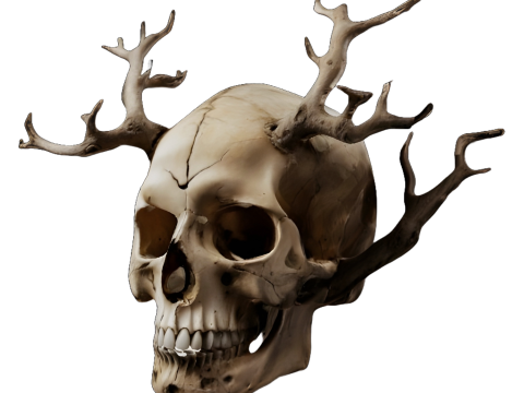 Antler Skull Collection 3D Print Model