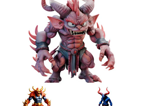 Коллекция &laquo;Повелители демонов&raquo; &mdash; серия фэнтезийных персонажей 3D Принт Модель