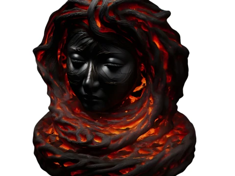 Ethereal Flame Bust 3D Print Model