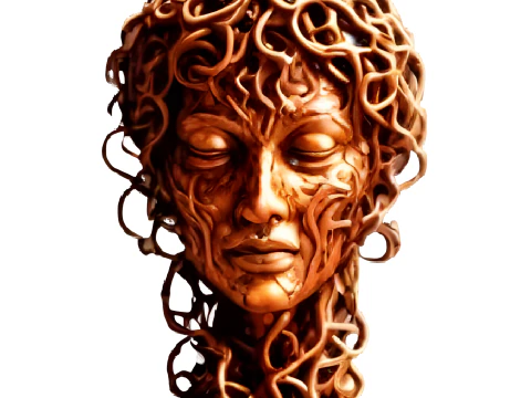 Ethereal Flame Bust 3D Print Model