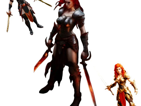 Flameblade Warrior 3D Print Model