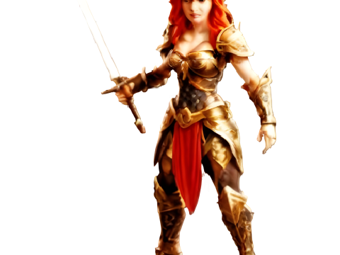 Flameblade Warrior Model Cetak 3D