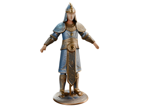 Fantasy Paladin Figurine Model do druku 3D